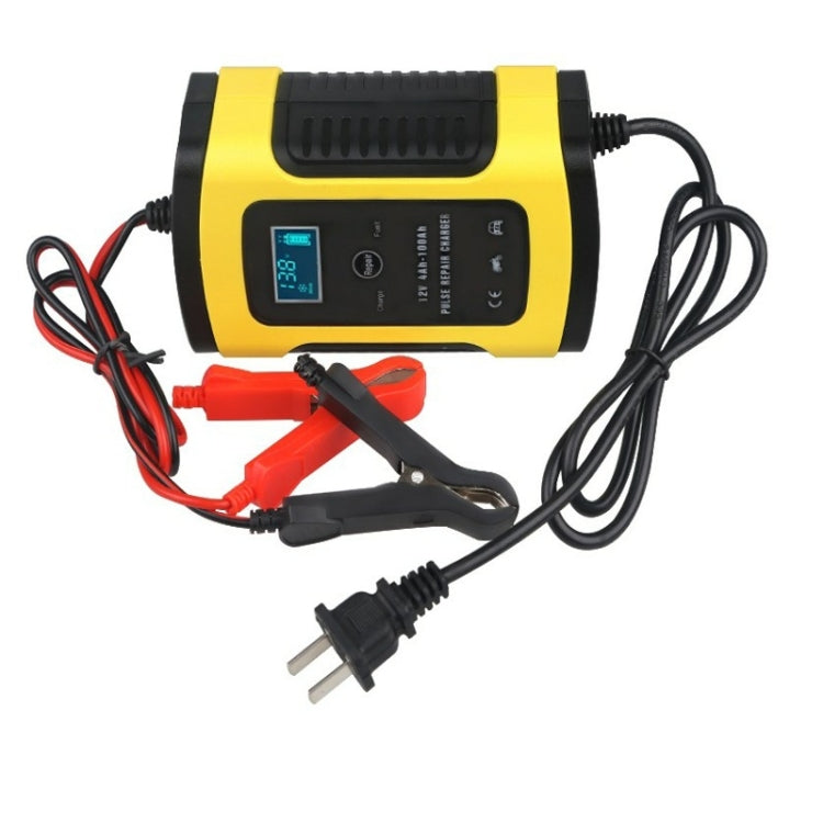 Anhtczyx 12V 6A  4Ah-100Ah Motorcycle Car Pulse Repair Charger With LCD Display(EU Plug) - Battery Charger by Anhtczyx | Online Shopping UK | buy2fix