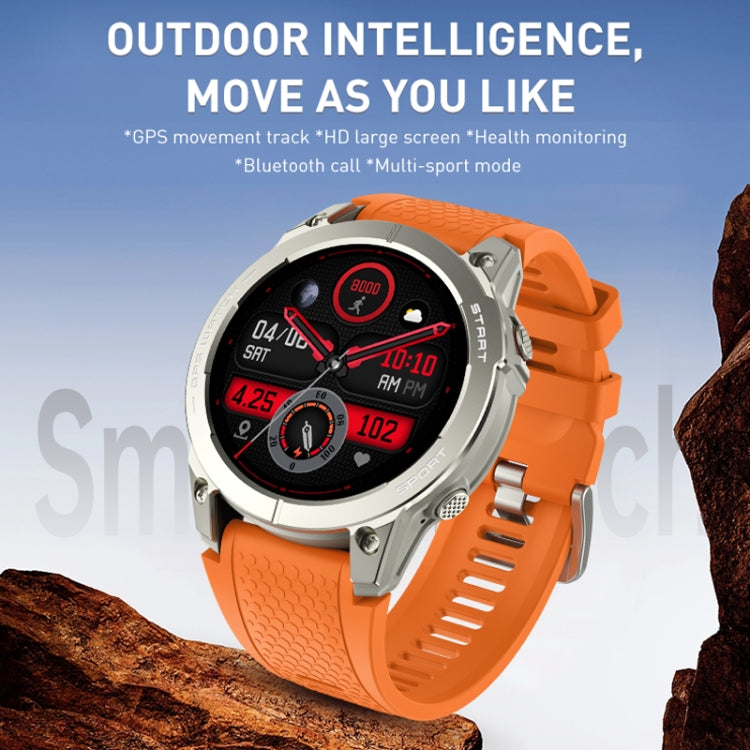 Outdoor Sports Smart Watch 1.43 Inch Ultra HD AMOLED Screen Bluetooth Talking Watch(Orange) - Smart Watches by buy2fix | Online Shopping UK | buy2fix