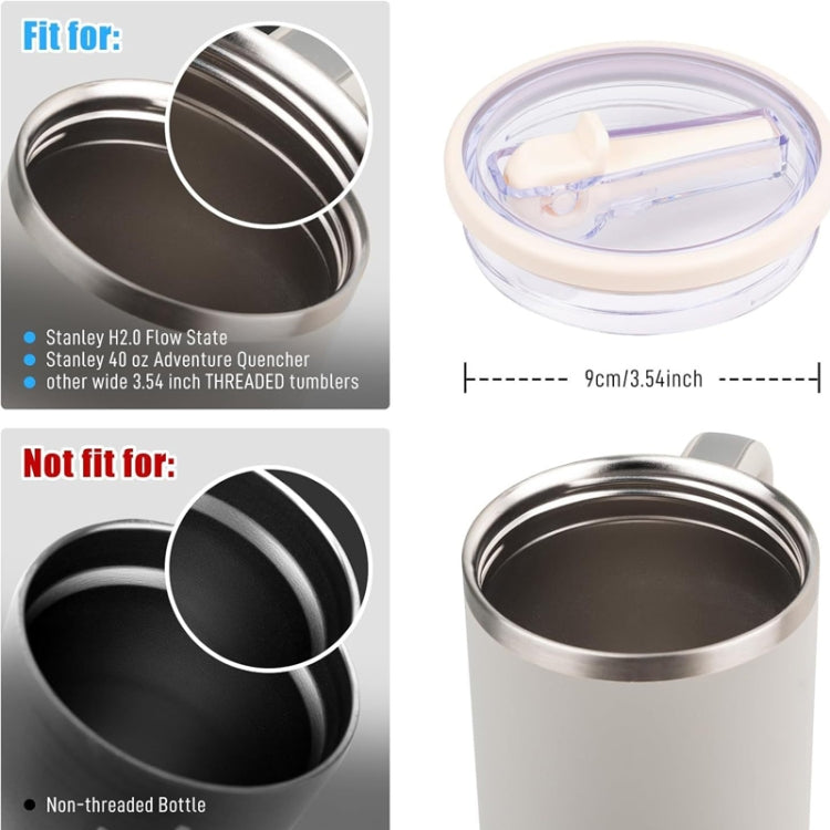 For Stanley 40oz Adventure Quencher Transparent Straw Lid Replacement Parts, Spec: Rose Red - Vacuum Thermoses & Cups by buy2fix | Online Shopping UK | buy2fix