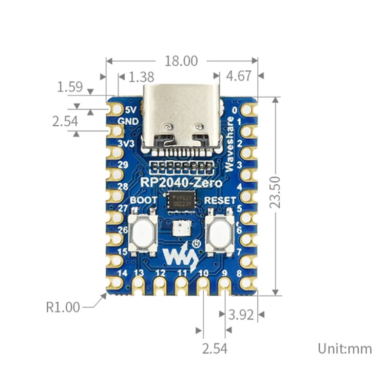 Waveshare Pico-Like MCU Board Based On Raspberry Pi RP2040, Spec: Zero - Boards & Shields by Waveshare | Online Shopping UK | buy2fix