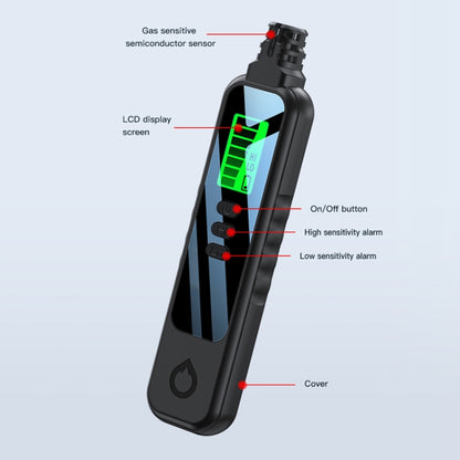 Portable Flammable Gas Methane Leak Detector Alarm(Black) - Gas Monitor by buy2fix | Online Shopping UK | buy2fix