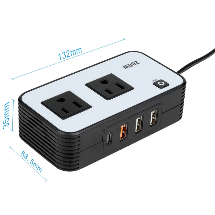 200W Car Inverter Vehicle Plug Power Converter US Plug - Others by buy2fix | Online Shopping UK | buy2fix