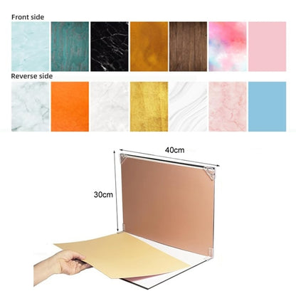 30x40cm 2+7 Thick Background Boards Photography Props Background Set, Style: One - Wood Floor by buy2fix | Online Shopping UK | buy2fix