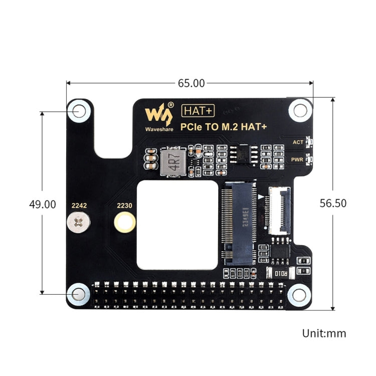 Waveshare For Raspberry Pi 5 PCIe To M.2 Adapter, NVMe Protocol M.2 SSD Basic Kit + 128GB - Raspberry Pi Accessories by Waveshare | Online Shopping UK | buy2fix