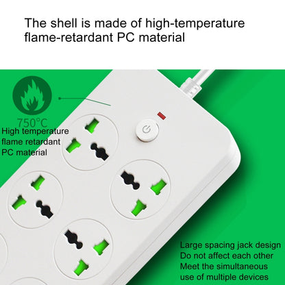 Thunderproof Overload Protection 4USB+2PD+6 Holes Socket, Color: Black EU Plug - Extension Socket by buy2fix | Online Shopping UK | buy2fix