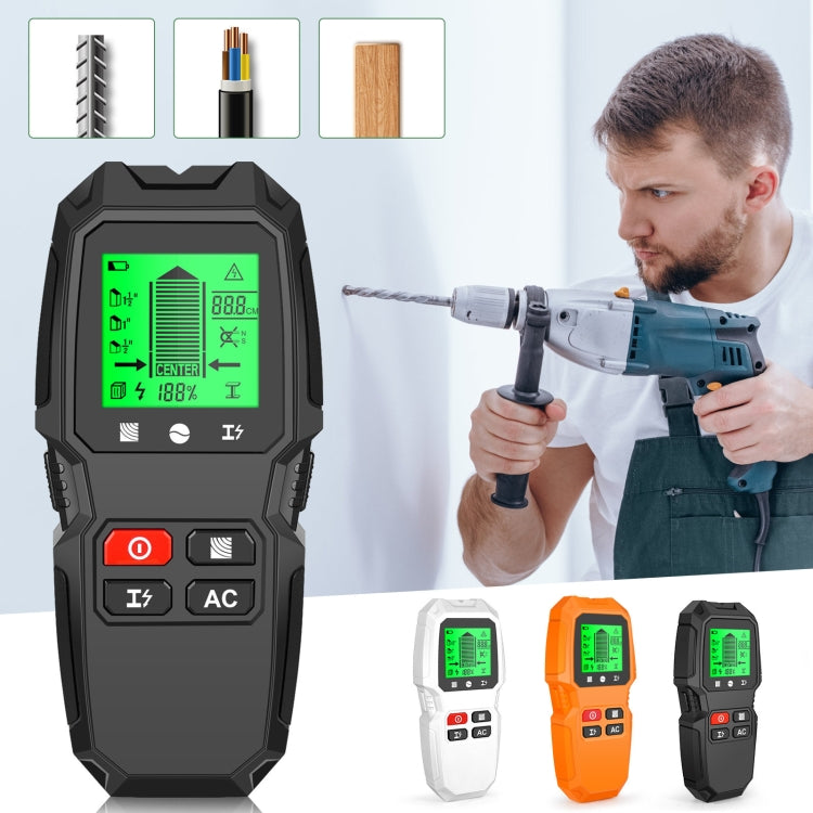 HW-QB6 5 In 1 Wall Scanner Handheld Stud Finder Wood Current Metal Live Wires Detection(White) - Metal Detector by buy2fix | Online Shopping UK | buy2fix