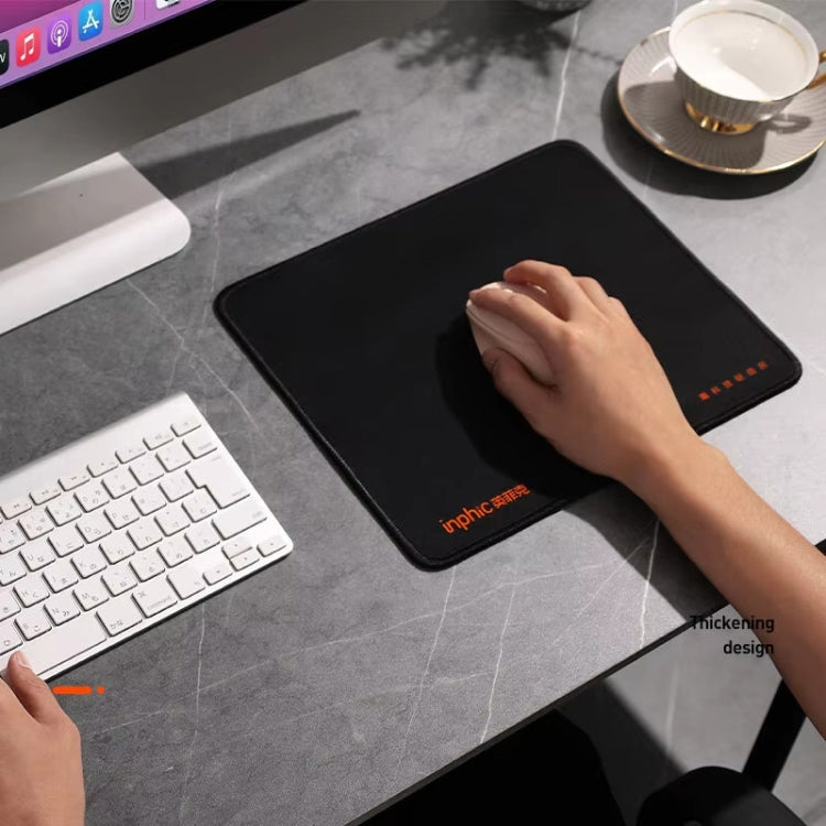 Inphic PD100 Anti-slip Washable Mouse Pad Computer Desk Pad, Size: 25x30cm(Black) - Mouse Pads by Inphic | Online Shopping UK | buy2fix