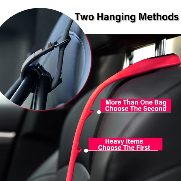 Adjustable Silicone Car Seat Back Storage Hook(Black) - Auto Fastener & Clips by buy2fix | Online Shopping UK | buy2fix