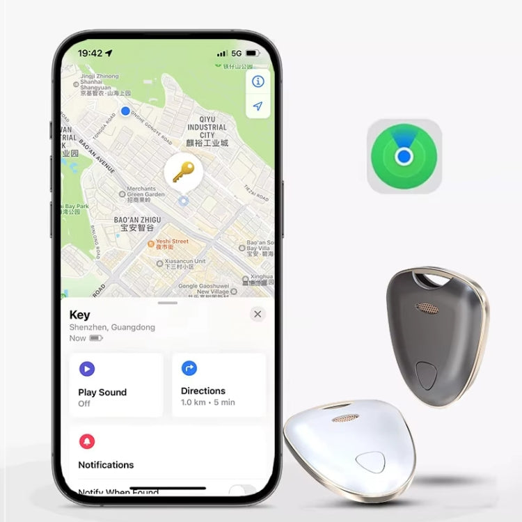 Smart Tracker Tag Anti-Lost Key Finder Works With Find My App(Deep Gray) - Personal Tracker by buy2fix | Online Shopping UK | buy2fix