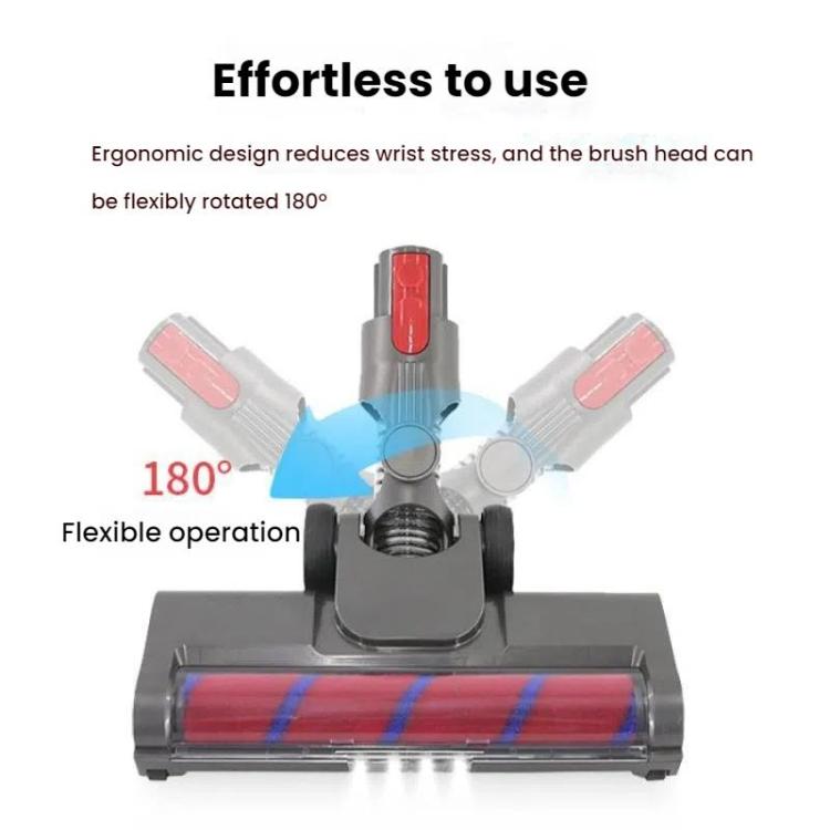 For Dyson V7 / V8 / V10 / V11 Vacuum Cleaner Floor Brush Head With LED Light 03B Roller Carpet - For Dyson Accessories by buy2fix | Online Shopping UK | buy2fix