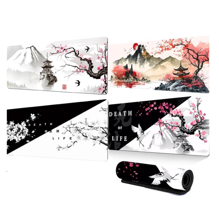 300x800x2mm Ink Painting Cherry Blossom Rubber Non-Slip Mouse Pad Desk Mat(Pattern 3) - Mouse Pads by buy2fix | Online Shopping UK | buy2fix