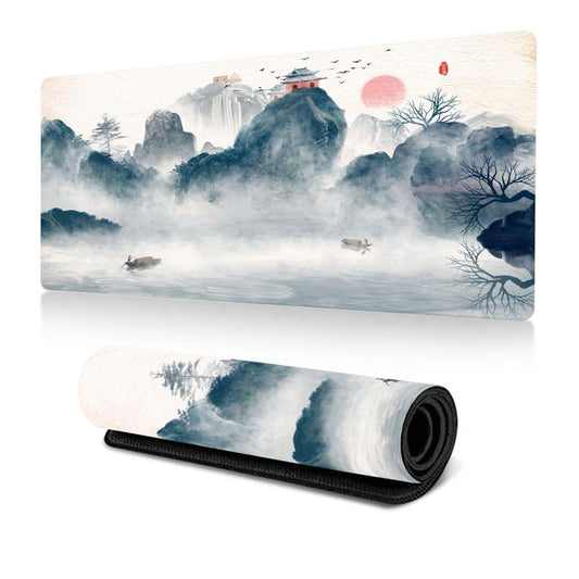 300x800x2mm Ink Painting Cherry Blossom Rubber Non-Slip Mouse Pad Desk Mat(Pattern 24) - Mouse Pads by buy2fix | Online Shopping UK | buy2fix