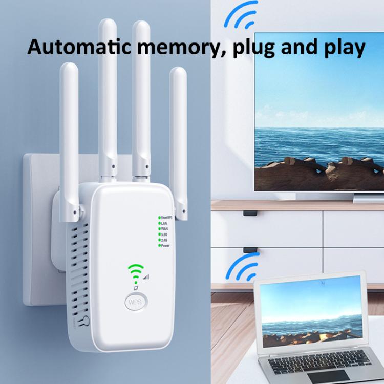 Urant U11 300Mbps 2.4G Wireless Repeater WiFi Signal Amplifier Support WPS Quick Setting UK Plug White - Broadband Amplifiers by Urant | Online Shopping UK | buy2fix