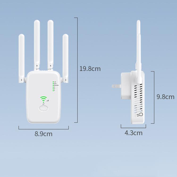 Urant U11 300Mbps 2.4G Wireless Repeater WiFi Signal Amplifier Support WPS Quick Setting EU Plug Black - Broadband Amplifiers by Urant | Online Shopping UK | buy2fix