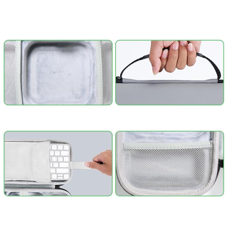 For Mac Mini M4 / M4 Pro Storage Bag Carrying Case Can Store Keyboard, Mouse(Deep Blue) - MINI PC Accessories & Gadgets by buy2fix | Online Shopping UK | buy2fix