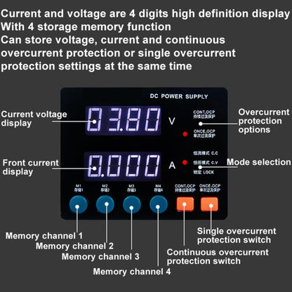 SUGON 3005D 4 Digital Display Power Supply Meter High Power Regulated Power Supply US Plug - Power Supply by SUGON | Online Shopping UK | buy2fix