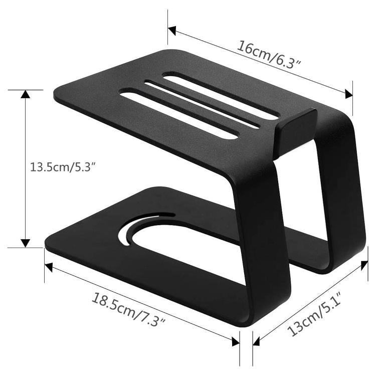 Metal Desktop Speaker Stand Vibration Damping Tilted Studio Monitor Speaker Bracket(Black) - Speaker Bracket by buy2fix | Online Shopping UK | buy2fix