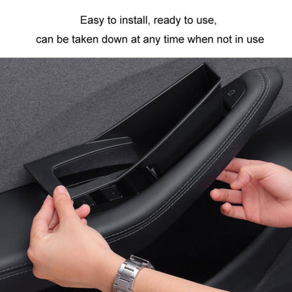 For Tesla Convenient Door Inner Handle Storage Box, Model: 2024 Model 3 Back Door 1pair - Stowing Tidying by buy2fix | Online Shopping UK | buy2fix