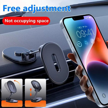 Foldable Magnetic Car Phone Holder Mount Multi-angle Adjustable Cellphone Navigation Bracket(Black) - Universal Car Holders by buy2fix | Online Shopping UK | buy2fix