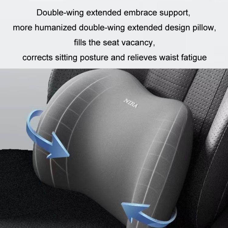 Car Mmemory Foam Support Driving Cushion, Color: Gray Lumbar Support - Seat Accessories by buy2fix | Online Shopping UK | buy2fix