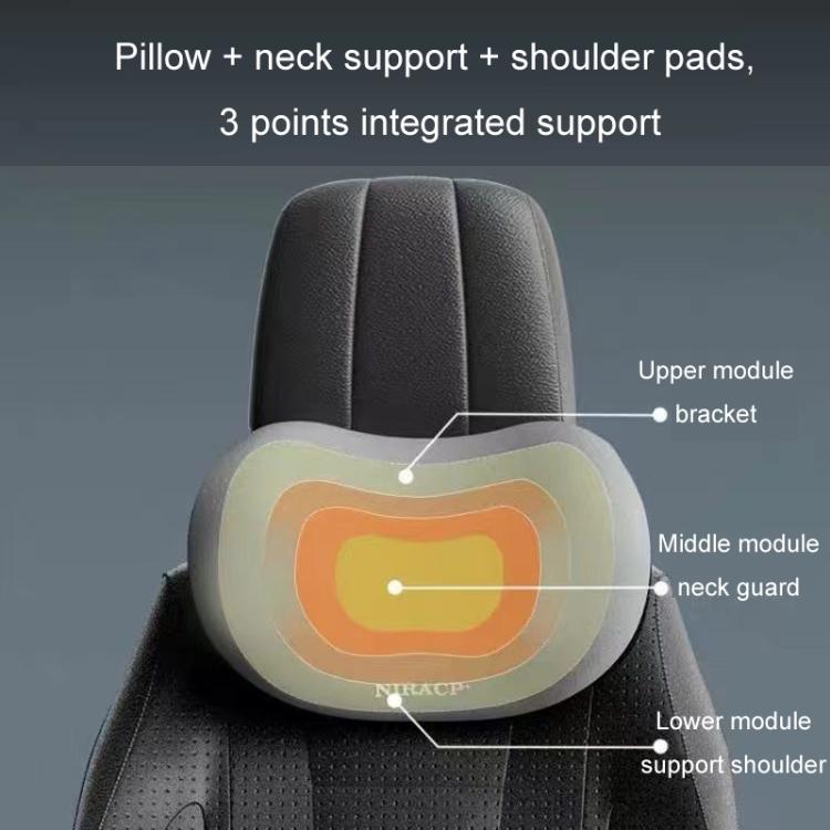 Car Mmemory Foam Support Driving Cushion, Color: Gray Headrest - Seat Accessories by buy2fix | Online Shopping UK | buy2fix