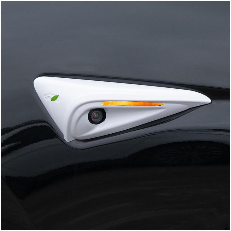 For Tesla 2024 Model 3 Fenders Side Labels Camera Cover Stickers, Color: Piano Paint Bright Black - Decorative Sticker by buy2fix | Online Shopping UK | buy2fix