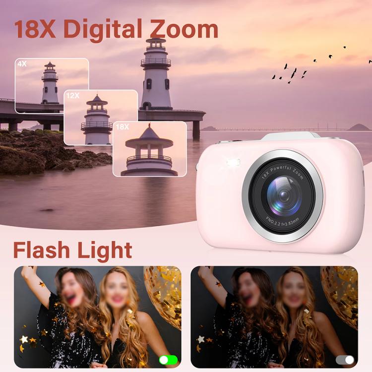 G7-A 2.8-inch 18X Digital Zoom 4K HD Beauty Digital Camera(White + OTG) - Children Cameras by buy2fix | Online Shopping UK | buy2fix