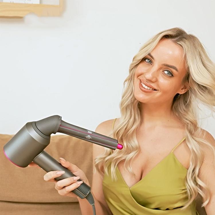 2 In 1 40mm For Dyson Hair Dryer 360 Degree Rotating Elbow Adapter And Hair Curling Barrel Set Rose Red - For Dyson Accessories by buy2fix | Online Shopping UK | buy2fix