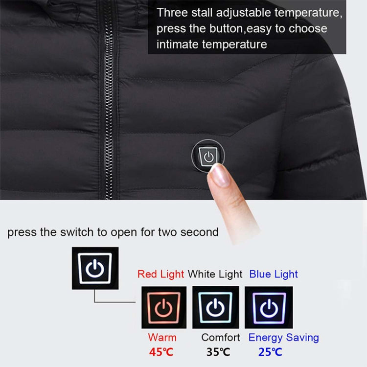 Winter Smart Electric Heating Hooded Jacket, Size:L(Black) - Down Jackets by buy2fix | Online Shopping UK | buy2fix