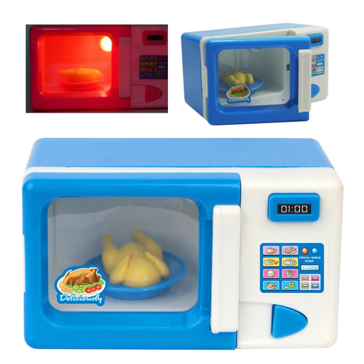 Children Mini Cute Microwave Oven Pretend Role Play Toy Educational for Kids Kitchen Toys(Blue) - Pretend Play Toys by buy2fix | Online Shopping UK | buy2fix