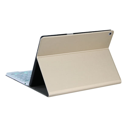 DY-M10ReL-S 2 in 1 Removable Bluetooth Keyboard + Protective Leather Tablet Case with Backlight & Holder for Lenovo Tab M10 FHD REL(Gold) - Lenovo Keyboard by buy2fix | Online Shopping UK | buy2fix