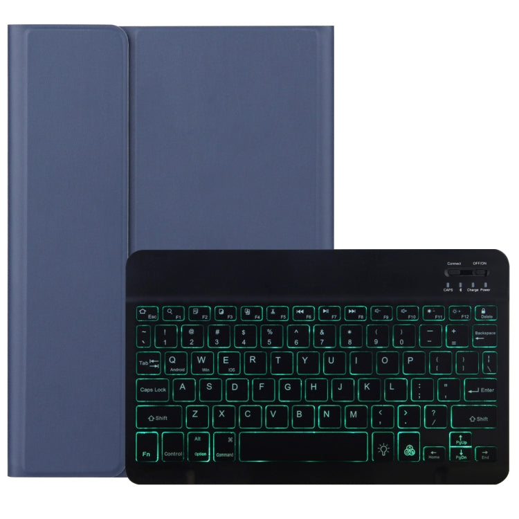 DY-E10 2 in 1 Removable Bluetooth Keyboard + Protective Leather Tablet Case with Backlight & Holder for Lenovo Tab E10(Blue) - Lenovo Keyboard by buy2fix | Online Shopping UK | buy2fix