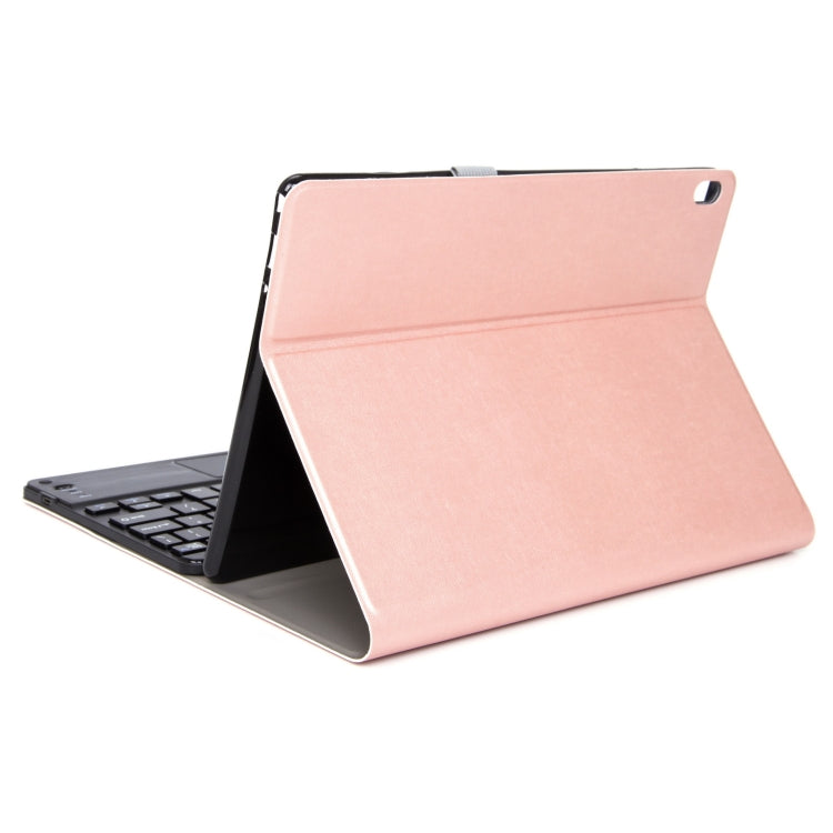 DY-E10 2 in 1 Removable Bluetooth Keyboard + Protective Leather Tablet Case with Touchpad & Holder for Lenovo Tab E10(Rose Gold) - Lenovo Keyboard by buy2fix | Online Shopping UK | buy2fix
