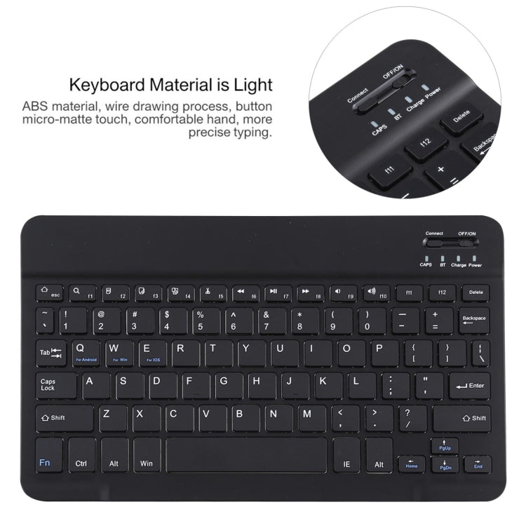 AM11 2 in 1 Removable Bluetooth Keyboard + Protective Leather Tablet Case with Holder for Lenovo M10 FHD REL TB-X605FC/LC(Black) - Lenovo Keyboard by buy2fix | Online Shopping UK | buy2fix