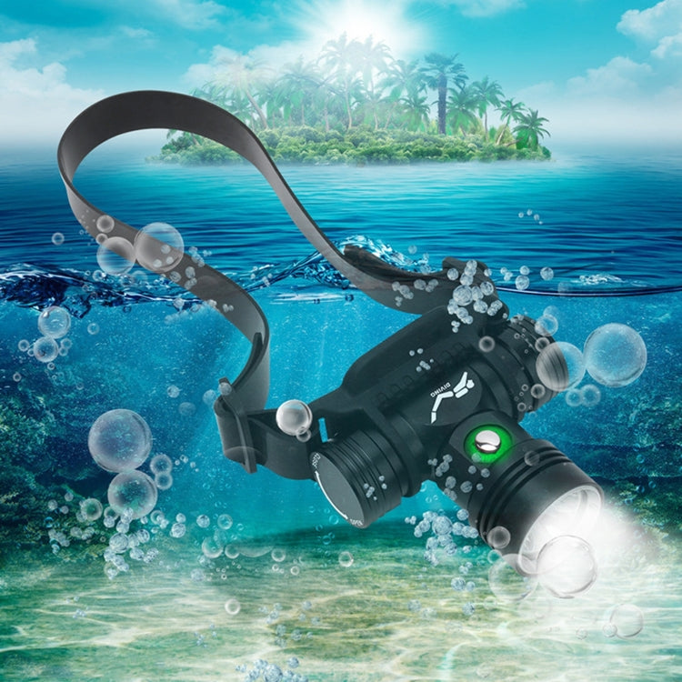 60m Underwater Photography Video Fill-up Headlight Diving Flashlight with Battery Display Function(Headlight) - Headlamp by buy2fix | Online Shopping UK | buy2fix