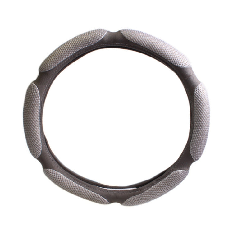 Sandwich Steering Wheel Cover (Colour: Grey and  white glue, Adaptation Steering wheel diameter: 38cm) - Steering Wheel Accessories by buy2fix | Online Shopping UK | buy2fix