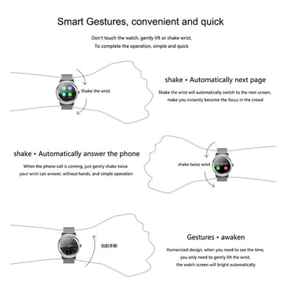 SMA-Round 1.28 inch Color Touch Screen Bluetooth Leather Strap Smart Watch, Waterproof, Support Voice Control / Heart Rate Monitor / Sleep Monitor / Bluetooth Camera, Compatible with Android and iOS System - Smart Wear by buy2fix | Online Shopping UK | buy2fix