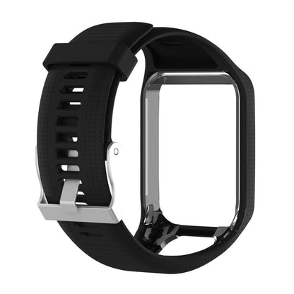 Silicone Sport Watch Band for Tomtom Runner 2/3 Series (Black) - Smart Wear by buy2fix | Online Shopping UK | buy2fix