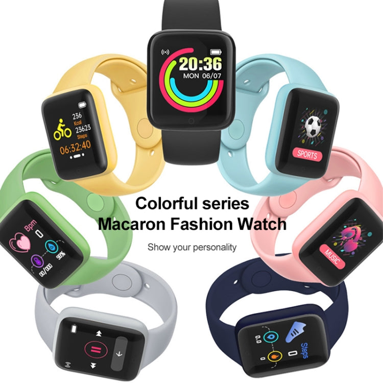 Y68M 1.44 inch Smart Watch, Support Heart Rate Blood Pressure Blood Oxygen Monitoring (Baby Blue) - Smart Wear by buy2fix | Online Shopping UK | buy2fix