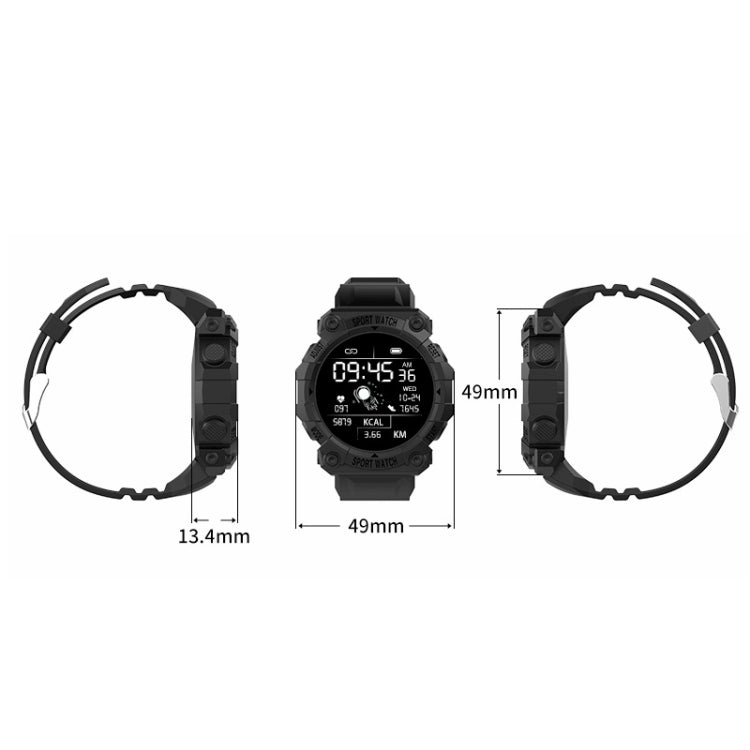 FD68S 1.44 inch Color Roud Screen Sport Smart Watch, Support Heart Rate / Multi-Sports Mode(Black) - Smart Wear by buy2fix | Online Shopping UK | buy2fix