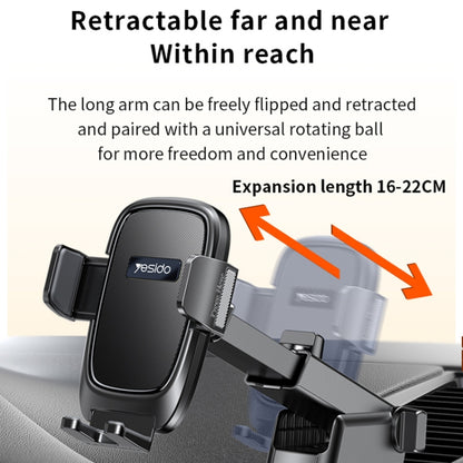 Yesido C262 Suction Cup Retractable Adjustable Car Phone Holder - Universal Car Holders by Yesido | Online Shopping UK | buy2fix