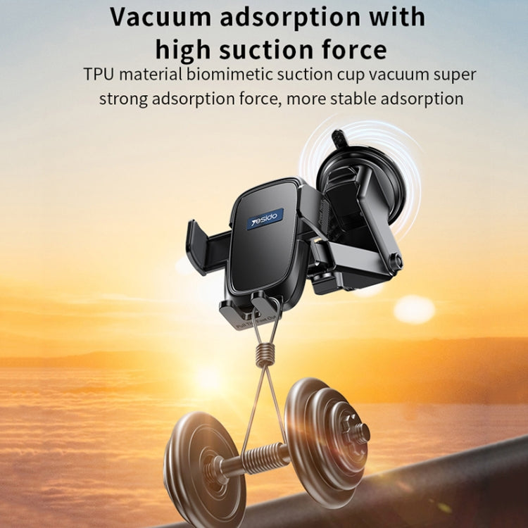 Yesido C262 Suction Cup Retractable Adjustable Car Phone Holder - Universal Car Holders by Yesido | Online Shopping UK | buy2fix