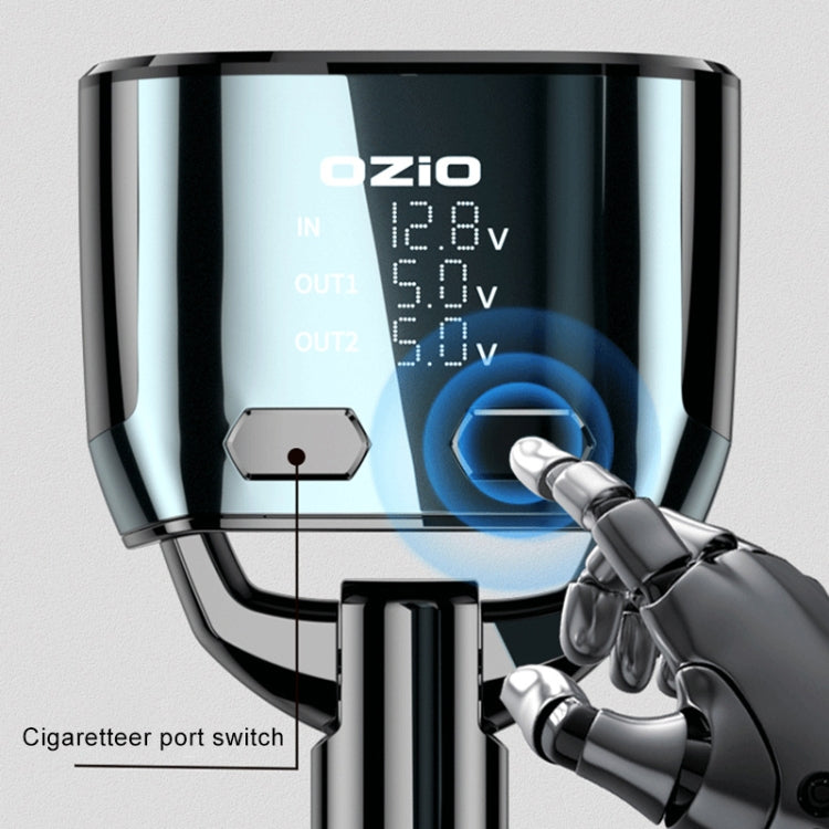 Ozio CL48TC 66W PD 20W + USB Dual Port Multi-function Car Charger with Dual Cigarette Lighters - Car Charger by ozio | Online Shopping UK | buy2fix