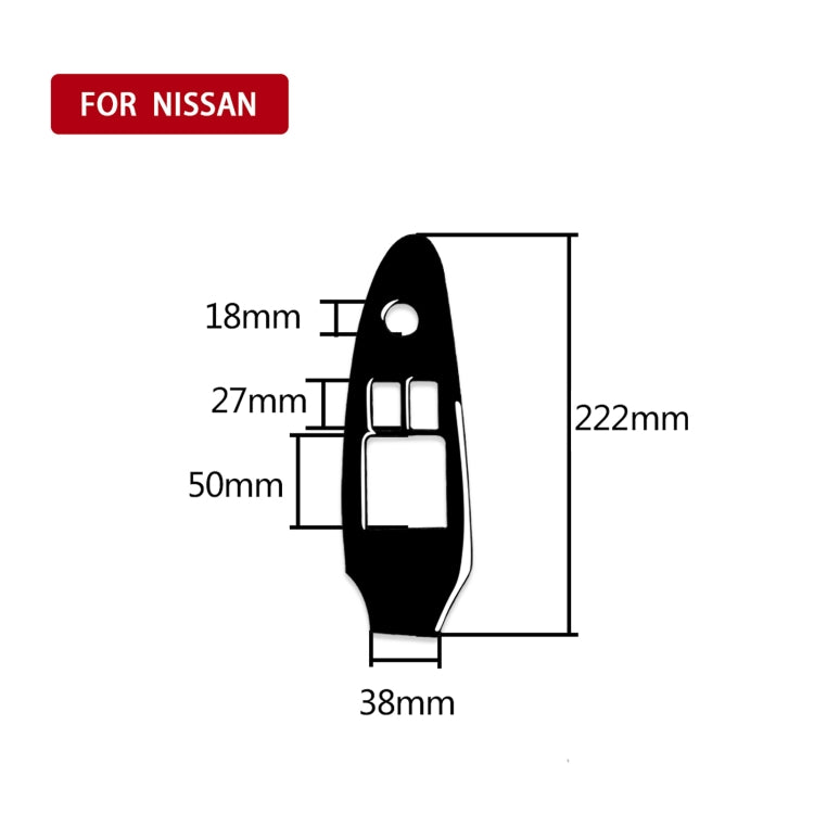 For Nissan 370Z Z34 2009- Car Driver Side Door Lift Panel Decorative Sticker, Right Drive (Black) - In Car by buy2fix | Online Shopping UK | buy2fix
