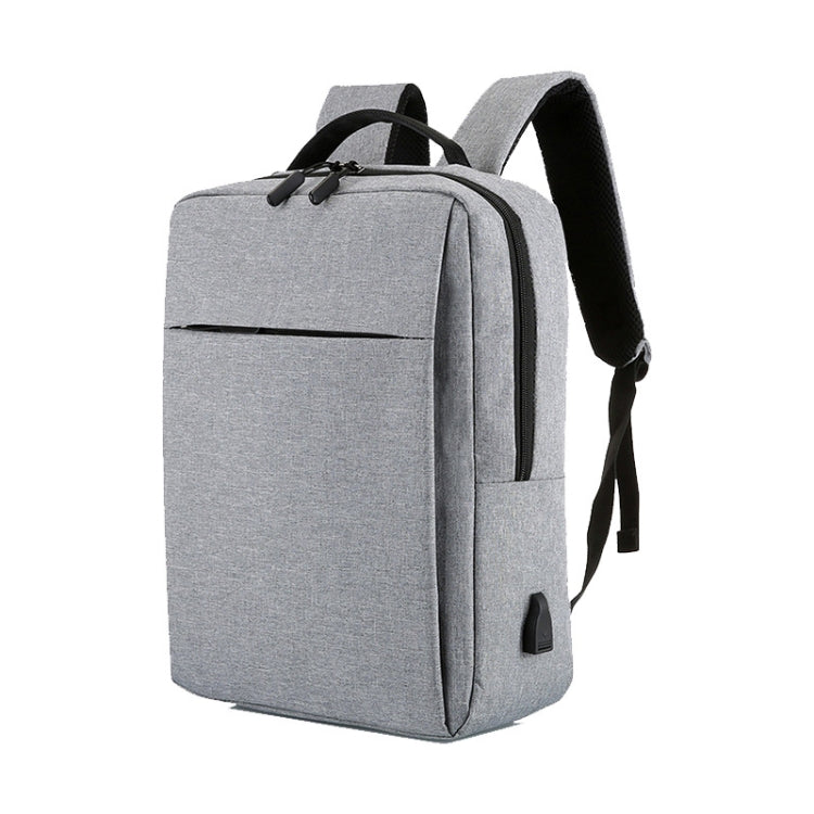 POFOKO Large-capacity Waterproof Oxford Cloth Business Casual Backpack with External USB Charging Design for 15.6 inch Laptops (Grey) -  by POFOKO | Online Shopping UK | buy2fix