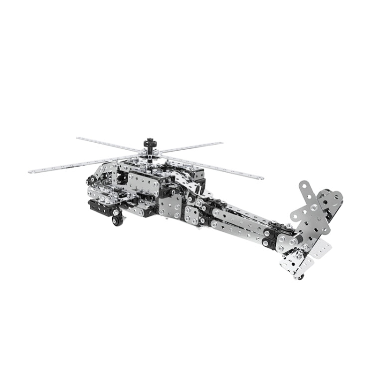 MoFun SW-021 DIY Stainless Steel AH-64 Helicopter Gunship Assembling Blocks - Model Toys by MoFun | Online Shopping UK | buy2fix