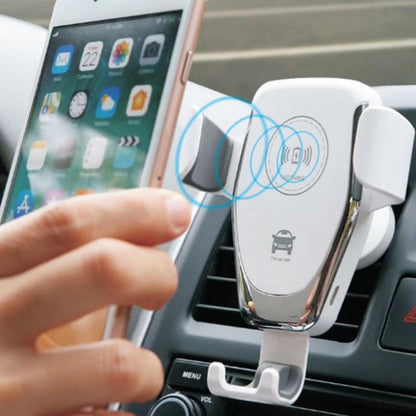 Car Air Outlet Bracket Wireless Charger Qi Standard Wireless Charger(White) - In Car by buy2fix | Online Shopping UK | buy2fix
