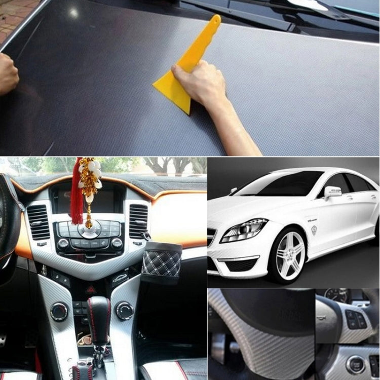 Car Decorative 3D Carbon Fiber PVC Sticker, Size: 152cm x 50cm(White) - Auto Film by buy2fix | Online Shopping UK | buy2fix