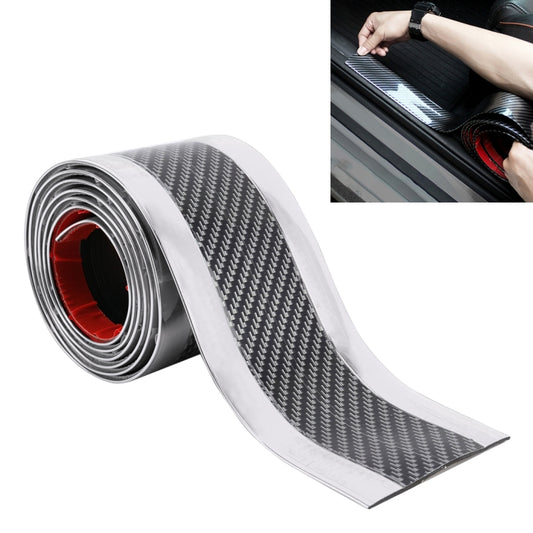 Universal Electroplate Carbon Fibre Car Door Threshold Decoration Strip Decorative Sticker, Size : 3CM x 2M (Silver) - Decorative Strip by buy2fix | Online Shopping UK | buy2fix