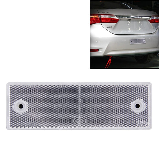 10 PCS Car Rear Bumper Warning Plastic Reflector and Sign(White) - Reflective Material by buy2fix | Online Shopping UK | buy2fix